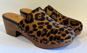 lot 426 image: Patricia Nash Leopard Print Clogs - NEW with Box