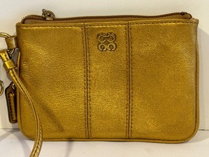 lot 458 image: Gold Tone Coach Coin Pouch