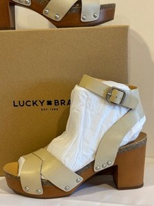 lot 465 image: Pair of Lucky Brand Hadilla  Heeled Sandals - NEW
