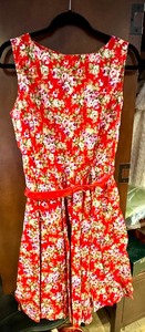 lot 478 image: Lindy Bop Red Floral Dress, NWT