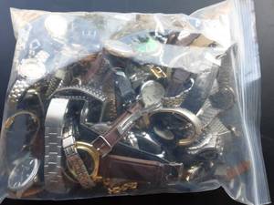 lot 14 image: Bulk Lot Of  Watches In 2 Gallon Storage Bag Approx. 10 Lbs.