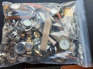 lot 17 image: Bulk Lot Of Watches In 2 Gallon Storage Bag Approx. 10 Lbs.