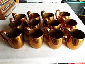 lot 24 image: Set Of 12 Copper Cups