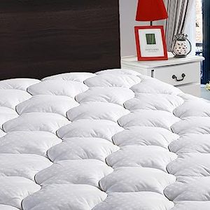 EASELAND Queen Size Mattress Pad Pillow Top Mattress Cover Quilted Fitted Mattress Protector Cotton