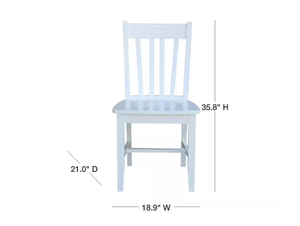 International Concepts Cafe Pure White Dining Chair (Set of 2) Model # C08-61P UPC Code #  727506721887