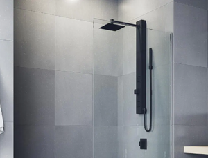 VIGO Orchid 39 in. H x 4 in. W 2-Jet Shower Panel System with Adjustable Square Head and Hand Shower Wand in Matte Black Model # VG08014MB UPC Code # 849922043302