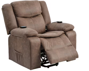 Qualler Brown Lift Chair Recliner with Heating Adjustable Massage Function Model # COR197819D UPC Code # 781111950827
