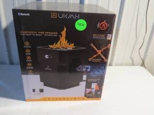 bluetooth Ukiah Tailgater 14 in. W Steel Outdoor Square Propane Fire Pit with Sound System