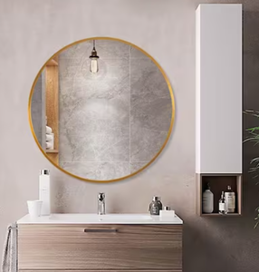 NEUTYPE Medium Round Gold Shelves & Drawers Modern Mirror (24 in. H x 24 in. W) Model # JJ00514ZZEN-1 UPC Code # 8711393255336