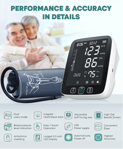 2 Pack Lazle Fully Automatic Upper Arm Blood Pressure Monitor JPD-HA101