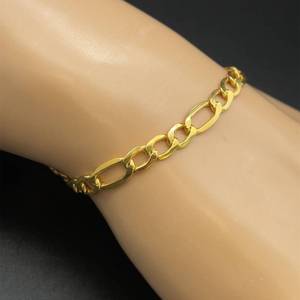 Classic Figaro Bracelet in Yellow Gold (MADE IN ITALY) Never Worn VIDEO