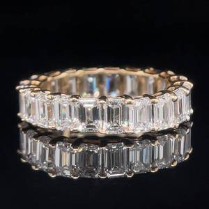 4.56 Carat Emerald Cut Diamond Eternity Ring in 14k White Gold, VS ClarityF Color, Incredible Shimmer & Shine $12,800 Retail VIDEO