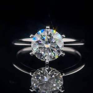 2 Carats of Incredible Brilliance Round Brilliant Cut Moissanite Solitaire Ring in 14k White Gold Never Worn VIDEO