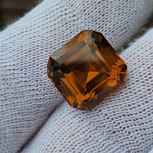 Massive 20.69 Carat Natural Madeira Citrine Gemstone - Asscher Cut $1550 Retail VIDEO