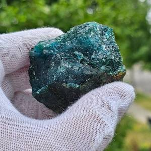 787 Ct Natural Semi-Translucent Zambia Green Emerald Rough Loose