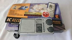 Vintage handheld recorders and radi...