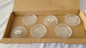 Six Leaded crystal furniture slider...