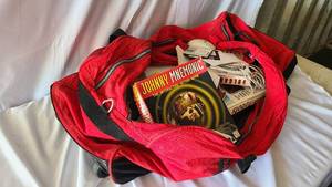 Marlboro branded red duffle bag fil...