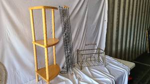 Home storage shelves and magazine h...