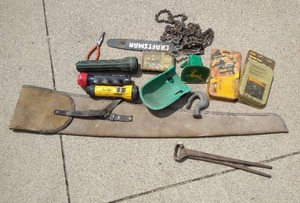 lot 26 image: Misc. Lot - Chainsaw Chains, Etc.