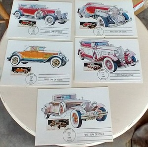 lot 76 image: (5) Antique Cars First Day Covers (Stamped in Detroit)