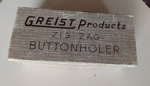 lot 115 image: Vintage Greist Zig Zag Button Holer in Box