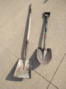 lot 123 image: (2) Metal Shovels