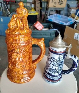 lot 133 image: (2) Steins - Homemade & Avon