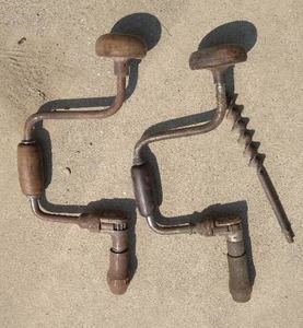 lot 141 image: (2) Vintage Manual Hand Crank Drills