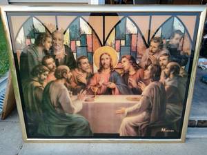 lot 156 image: Huge Picture of The Last Supper