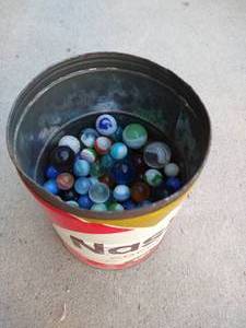 lot 171 image: Vintage Marbles in Coffee Tin
