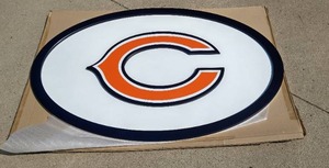 lot 189 image: Huge Chicago Bears Wall Hanger
