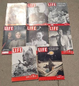 lot 192 image: (8) Vintage Life Magazines - 1940s & 1950s