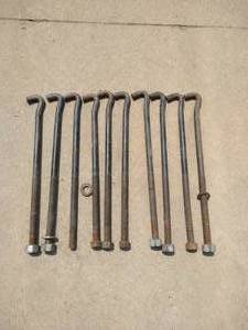 lot 213 image: Lot of J Anchor Bolts