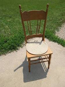 lot 218 image: Vintage Wooden Kitchen Chair