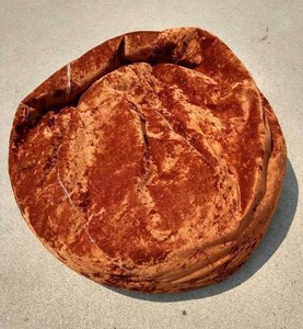 lot 219 image: Vintage Brown Velvet Bean Bag Chair