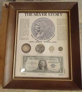 lot 265 image: Framed The Silver Story CoinMoney Lot