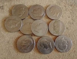 lot 269 image: (10) Eisenhower Dollars