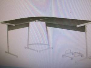 lot 15 image: ACME Carver L-Shaped Computer Desk