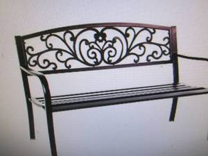 lot 53 image: Patio Premier Simply Elegant Metal Park Bench