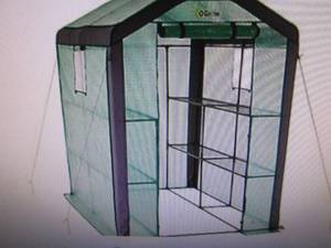 lot 58 image: Ogrow Walk-In 2-Tier Portable Greenhouse