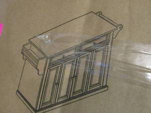 lot 66 image: kitchen cart cabinet cherry
