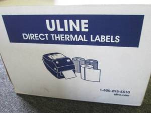 lot 126 image: case of 4 inch x 3 inch thermal labels