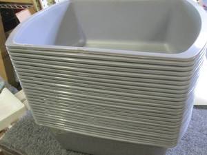 lot 127 image: 26 grey totes 13 inch x 10 inch ...