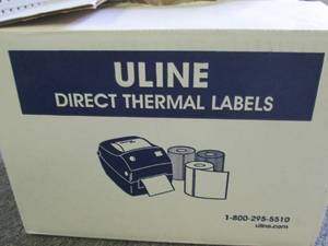 lot 133 image: case of unline direct thermal labels