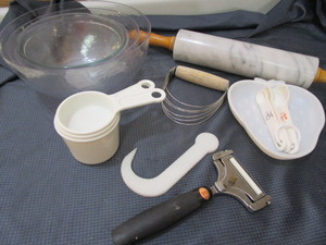 Marble Rolling Pin & Utensils
