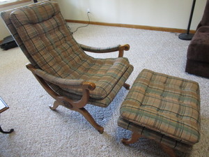 Vintage Chair & Ottoman