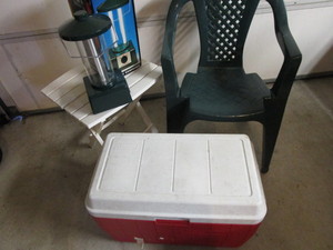 Cooler, Light, Table, Chair