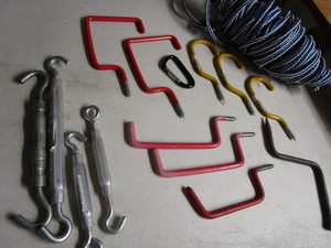 Turn Buckles, Hooks, Rope
