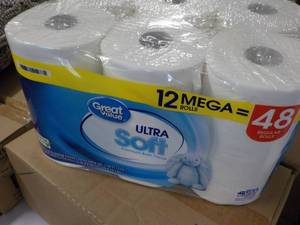 12 Mega Rolls Great Value 2 Ply Toi...